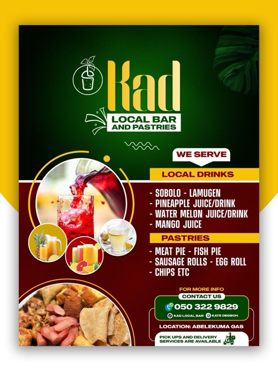 Food and drinks flyer design